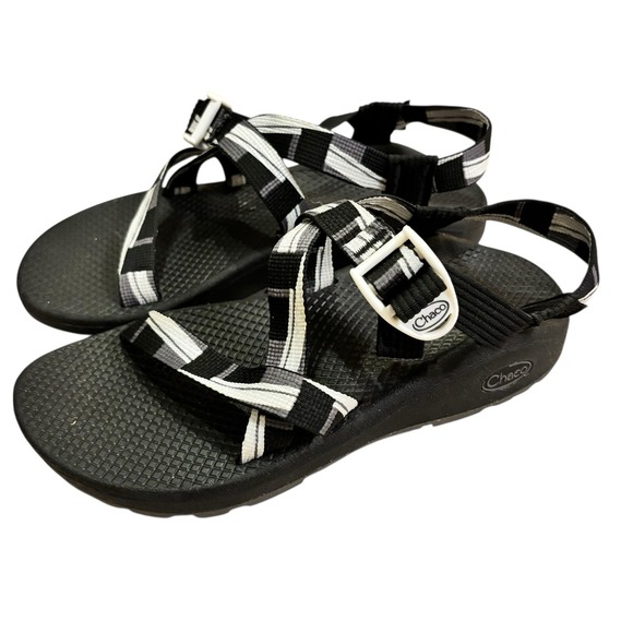 Chaco Shoes - Chaco ZX/2 Dual Strap Classic Sandal Women Sz 7 Geometric Black & White Bohemian
